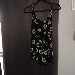 EUC sunflower romper